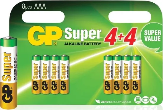 GP AAA Super Alkaline Batterijen