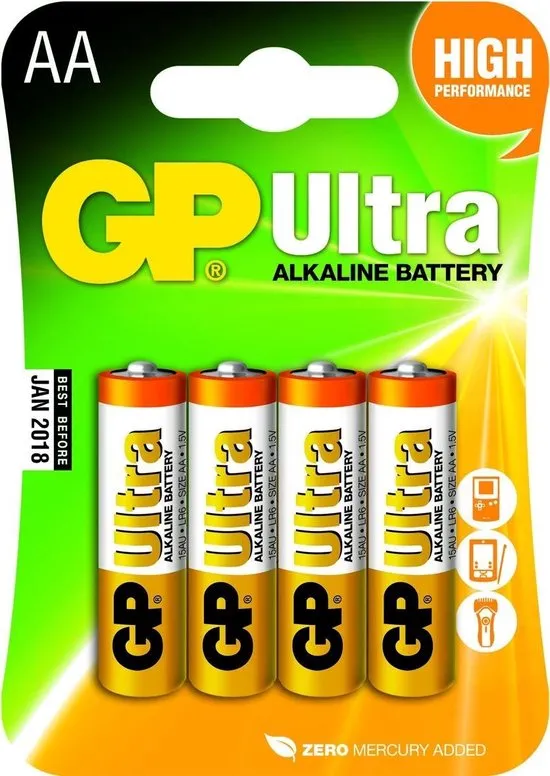 GP Ultra AA batterij Blister