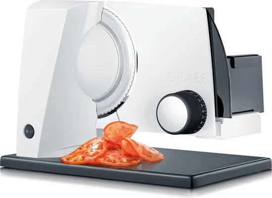 Graef SKS 11001 snijmachine Electrisch Wit Aluminium 170 Watt 0 tot 20mm gekarteld mes