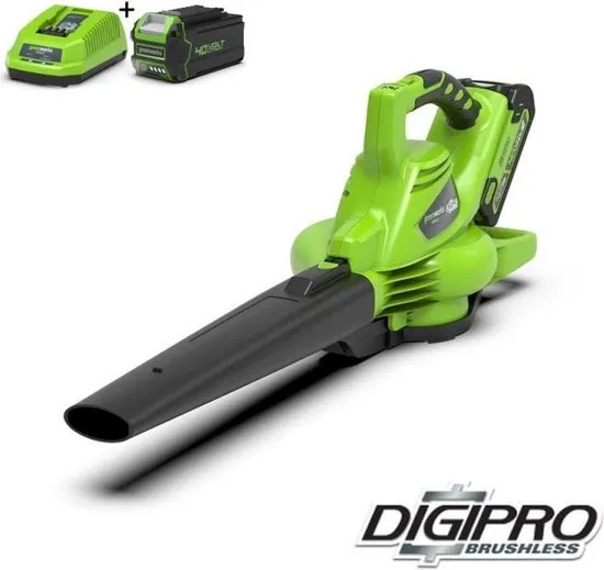 GREENWORKS 40V 4Ah bladblazer en bladzuiger