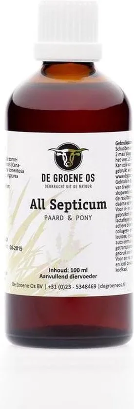 Groene Os - Weerstand- en herstelmiddel All-Septicum Paard