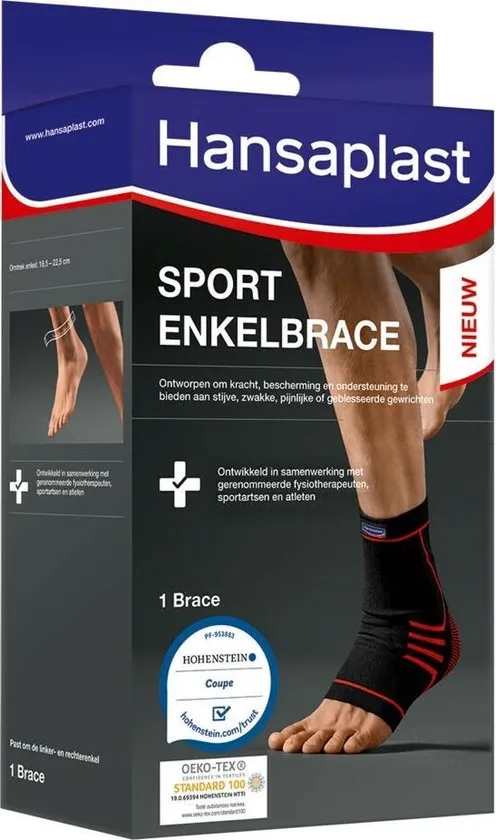 Hansaplast Sport Enkelbrace - One Size - Linker- of Rechtervoet - 1 Brace