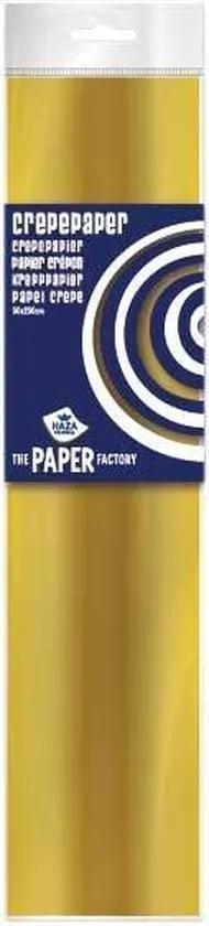 Haza Original Crêpepapier The Paper Factory 250 Cm Goud