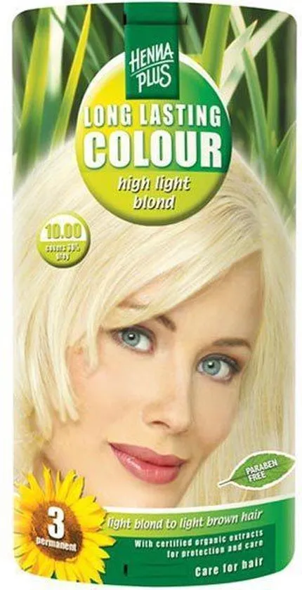 Hennaplus Long Lasting Colours 10.00 High Light Blond - Haarverf