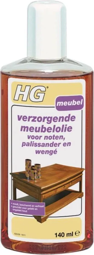 HG meubelolie noten - 140ml - voor gelakt en ongelakt hout