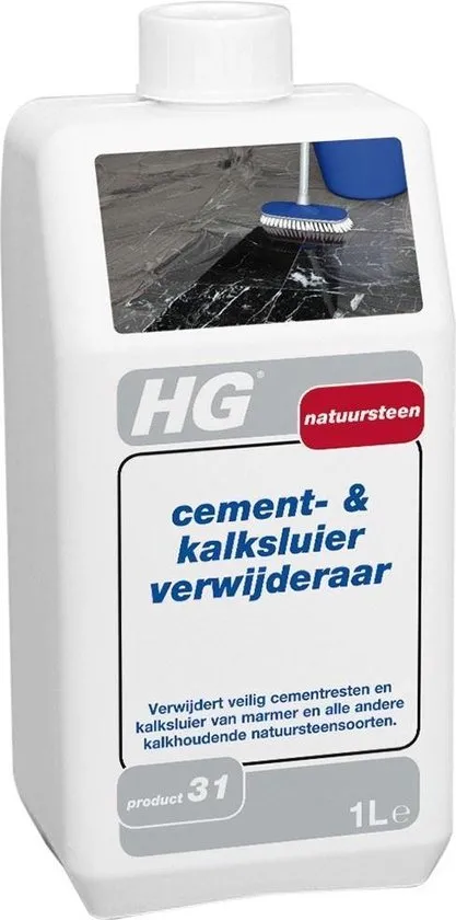 HG natuursteen cement- & kalksluier verwijderaar (HG product 31) - 1L - veilig in gebruik