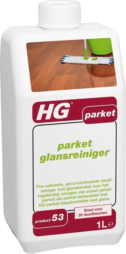HG parketreiniger glans - 1L - Goed voor 20 dweilbeurten