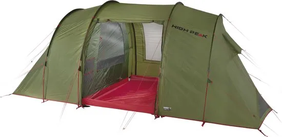 High Peak 4 personen lichtgewicht familie-tunneltent Goose 4 LW, stahoogte, hoogwaardige aluminium stokken, windstabiel, 3000 mm waterdicht, slechts 8,2 kg, 2 gescheiden slaapcabines, leefruimte met 2 ingangen, uitneembaar kuipgrondzeil