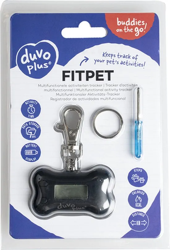 Honden accessoires - Duvolplus - Fitpet Zwart - 5,5x3,5x2cm