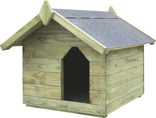 Hondenhok met opklapbaar dak FSC gempregneerd grenenhout