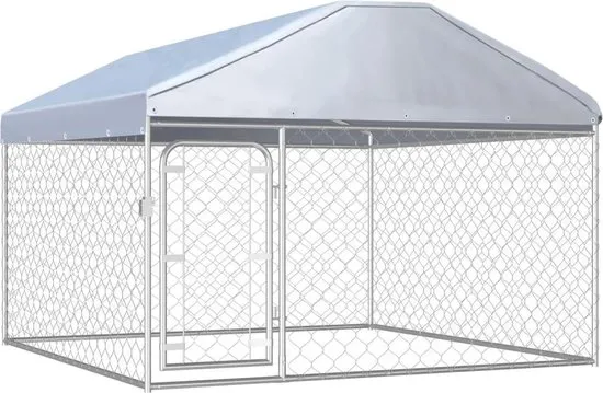 Hondenkennel voor buiten met dak 200x200x135 cm