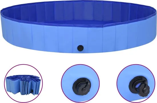 Hondenzwembad inklapbaar 200x30 cm PVC blauw