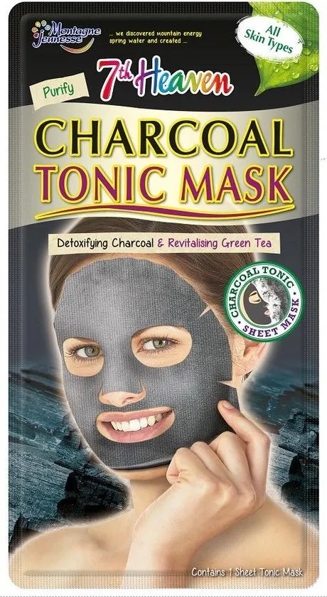 Houtskool Tonic Mask Koolstof reinigingsmasker in een vel voor elk huidtype 1st