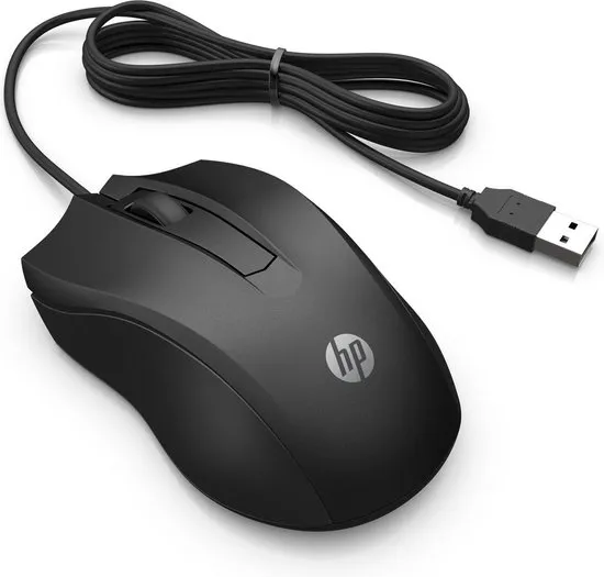 HP 100 muis zwart - 1600DPI