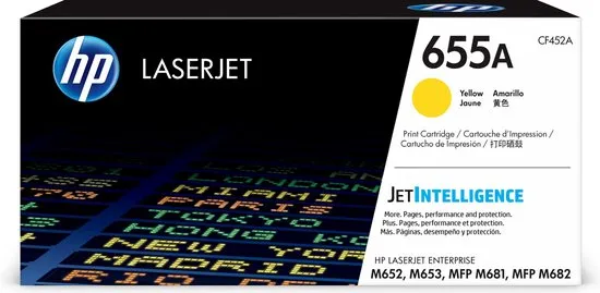 HP 655A - Geel - origineel - LaserJet - tonercartridge (CF452A) - voor Color LaserJet Enterprise M652, M653; LaserJet Enterprise Flow MFP M681, MFP M682