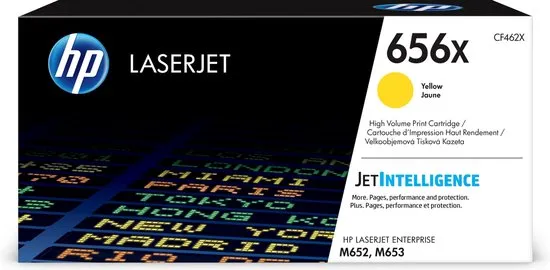 HP 656X - Hoog rendement - geel - origineel - LaserJet - tonercartridge (CF462X) - voor Color LaserJet Enterprise M652dn, M652n, M653dh, M653dn, M653x