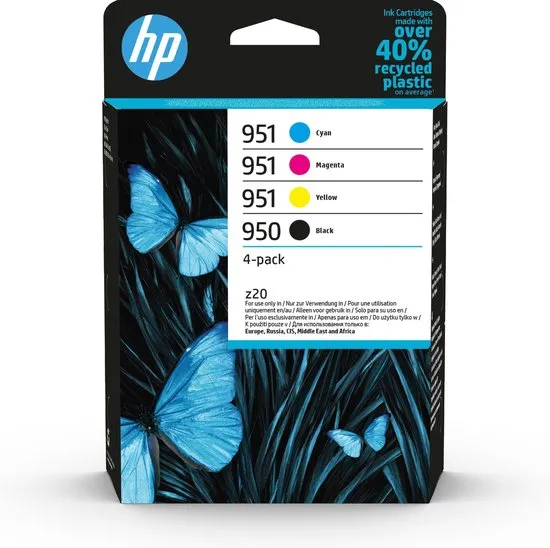 HP 950/951 Origineel Zwart, Cyaan, Magenta, Geel 4 stuk(s)