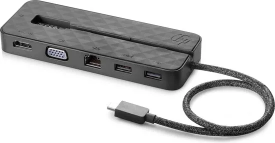 HP USB-C mini Dock - Dockingstation - USB-C - VGA, HDMI - GigE - voor Chromebook Enterprise x360; Chromebook x360; ProBook 430 G7, 440 G7, 450 G7; ZBook 15 G6