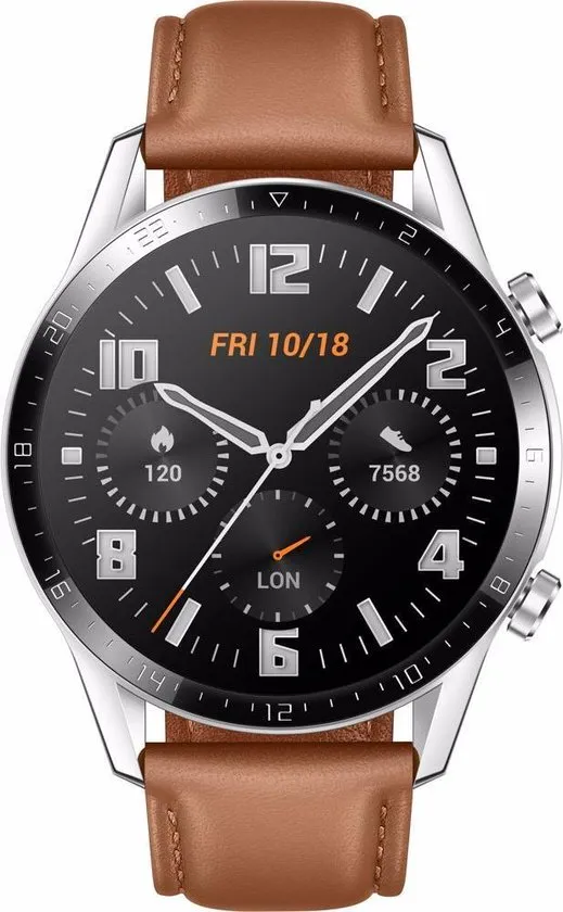 HUAWEI WATCH GT 2 - Smartwatch - 46 mm - 2 weken batterijduur - Bruin