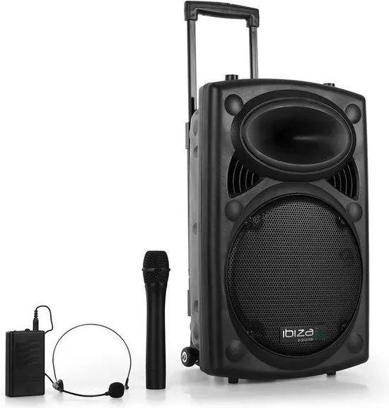 Ibiza Sound PORT12VHF - Zwart