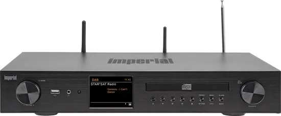 Imperial DABMAN i550CD Netwerk stereo-receiver 2x42 W Zwart Bluetooth, DAB+, Internetradio, USB, WiFi