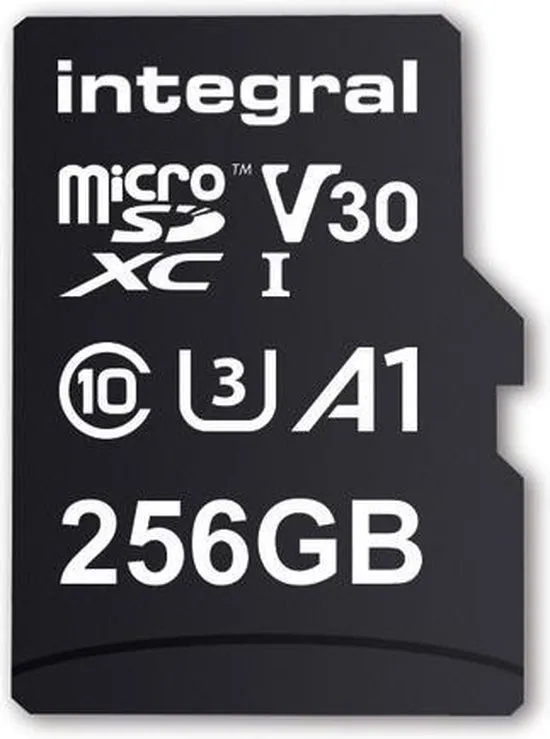 Integral Micro SD Geheugenkaart 256GB - Zwart