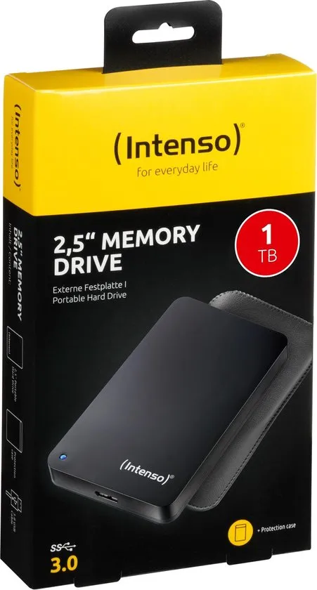 Intenso Memory Drive, 1TB externe harde schijf 1000 GB Zwart