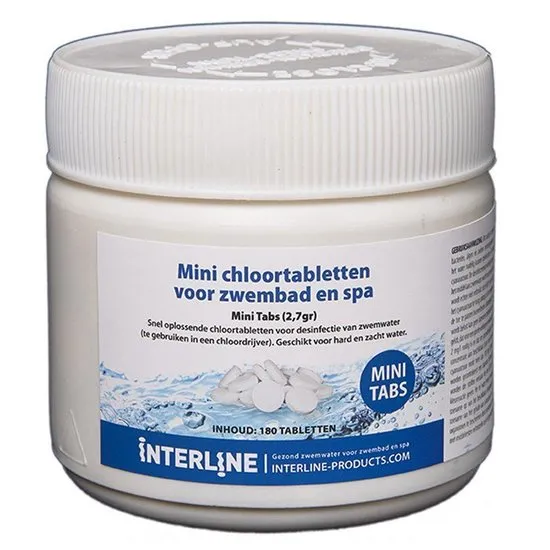 Interline Zwembad Interline Mini Quick chloortabletten - 2,7 gr / 180 stuks
