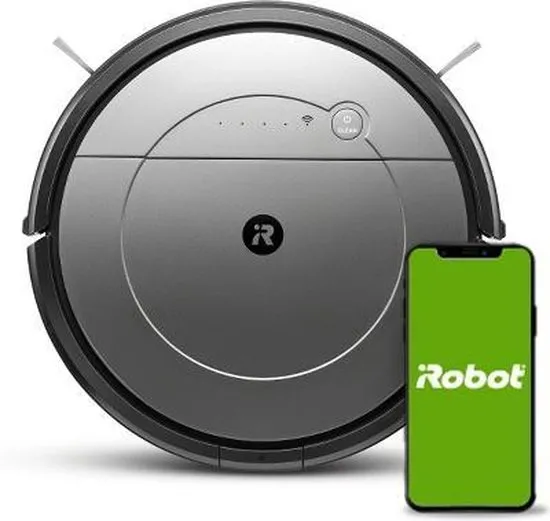 iRobot Roomba Combo robotstofzuiger 0,45 l Stofzak Zwart, Grijs