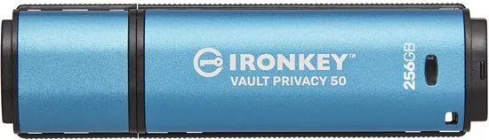 IronKey Vault Privacy 50 - secure USB flash drive 256 GB - Blauw