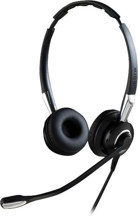 Jabra Biz 2400 II QD Duo NC Headset Hoofdband Zwart, Zilver
