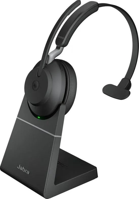 Jabra Evolve2 65  MS Mono + Stand - Bluetooth Headset - met standaard - op oor - omkeerbaar - Bluetooth - draadloos