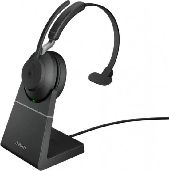 Jabra Evolve2 65 UC Mono + Stand - Bluetooth Headset - met standaard - op oor - omkeerbaar - draadloos - USB-A