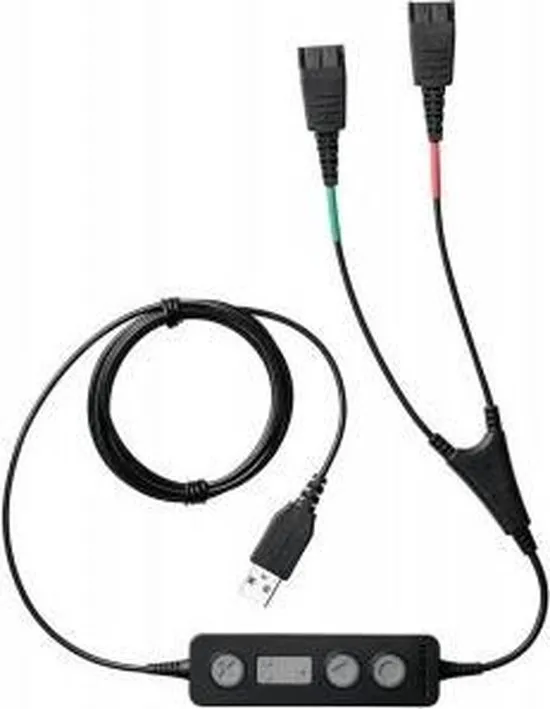 Jabra Link 265 audio kabel USB2.0 2x QD Zwart