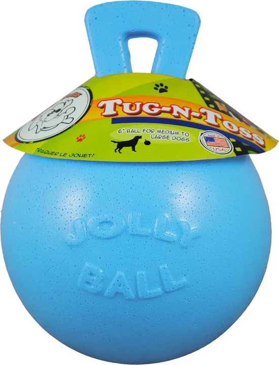 Jolly Ball Tug-n-Toss - Medium (6 inch) 15 cm baby blauw