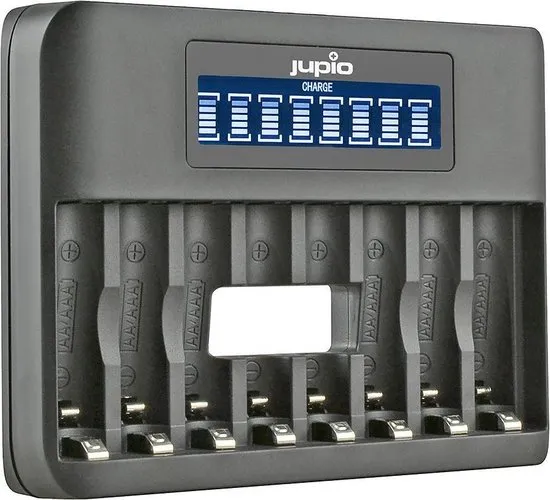 Jupio USB Octo Charger - snellader voor 1-8 x AA of AAA batterijen
