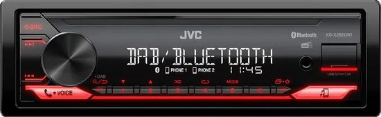 JVC KD-X282DBT Autoradio - Rood