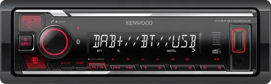 Kenwood KMM-BT408DAB Autoradio - Rood