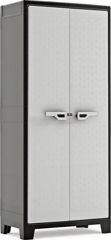 Keter Titan Hoge Kast - 4 Planken - 80x44x182cm - Zwart/Grijs
