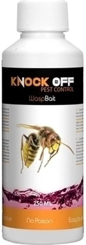 Knock Off Wasp Bait – Kant en Klare Wespenlokstof – Ook geschikt voor vliegen – Toepasbaar in elke soort wespen of vliegenval – Gifvrij – Zonder Biociden -  250 ml