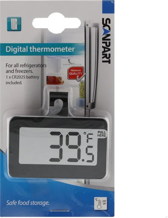 koelkastthermometer -20�C tot +50�C digitaal