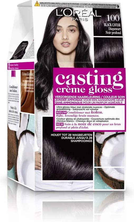 L'Oréal Paris Casting Crème Gloss Haarverf - 100 Diep Zwart