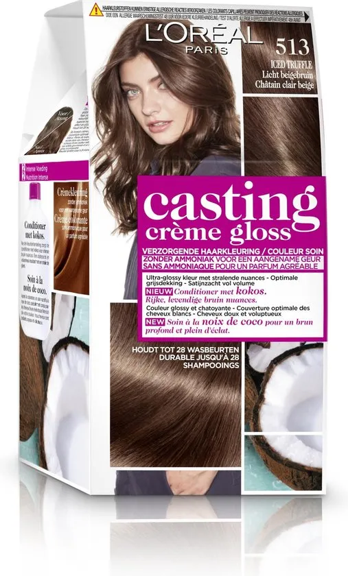 L'Oréal Paris Casting Crème Gloss Haarverf - 513 Licht Beigebruin