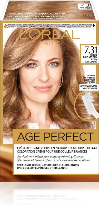 L'Oréal Paris Excellence Age Perfect 7.31 - Midden Asblond - Haarverf