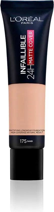 L'Oréal Paris Make-Up Designer Infaillible 24H Matte Cover Foundation - 175 Sable - Langhoudende Matterende Foundation met SPF 18 - 35 ml