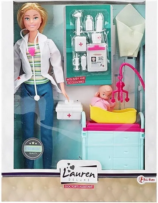 Lauren Teenage Doll Doctor Incl. Acc. And Baby