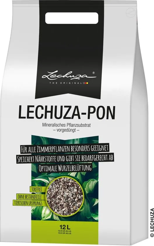 LECHUZA-PON 12 liter - Hoogwaardig, mineraal plantensubstraat