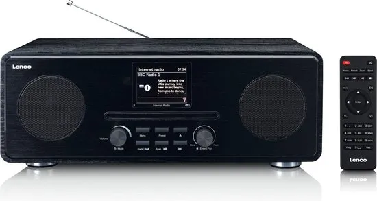 Lenco DIR-260 - Internet radio met Bluetooth, DAB+ en FM - Zwart