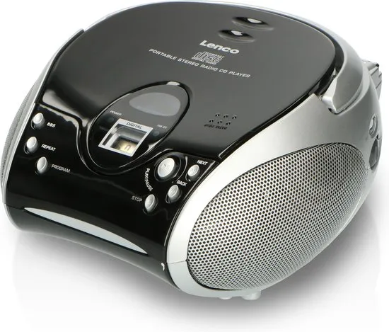 Lenco SCD-24 - Radio CD-speler met AUX-uitgang - Zwart