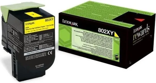 LEXMARK 802XY tonercartridge geel extra high capacity 4.000 paginas 1-pack return program